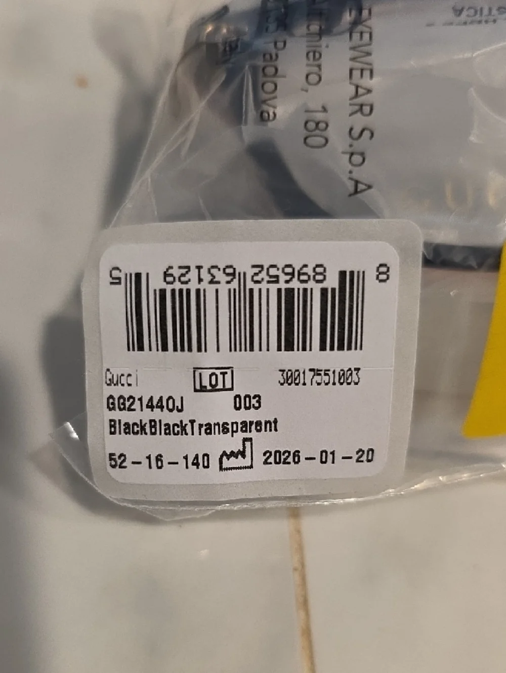 Gucci Black Frames with Gold Temple Accents Women's Glasses GG21440J - Picture 11 of 12